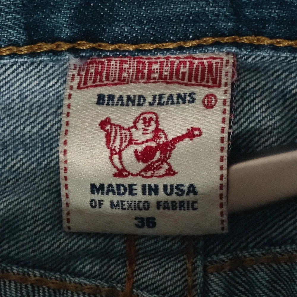 True Religion Mens Jeans  Blue Bootcut Size 36 RN#112790